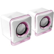 Saitek Hello Kitty 2.0 PC-Lautsprechersystem (3,5mm Klinke, USB 2.0, aktiv) wei&szlig;