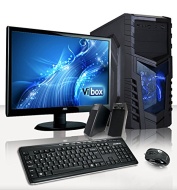 VIBOX Precision Package 6W - 4.0GHz AMD Quad Core, Home, Office, Family, Gaming PC, Multimedia, Desktop PC Computer Full Package with 22&quot; Monitor, Dua