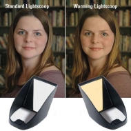Professor Kobre&#039;s Lightscoop, Warm Version Bounce Flash Device, Universal model, fits over the Pop-up Flash of most SLR Cameras (American Photo Edito
