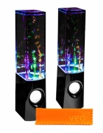 VEO - USB Dancing Water Speakers black - Desktop Speakers for PC, Mac, MP3 Players, Mobile Phones inc. iPhone &amp; Tablets