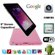 Afunta 9.2&#039;&#039; Google Android 4.0 Tablet Dual Camera Capacitive Touch Screen G-sensor A13 Tablet (8G Dual Camera, pink)