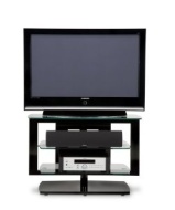 BDI Icon 9423, Swiveling Single-Wide Open TV Stand, Gloss Black