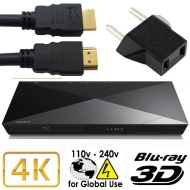 SONY S6200 2K/4K Multi System Blu Ray Disc DVD Player - PAL/NTSC - 2D/3D - Wi-Fi - Comes with US and EU Connectors for World-Wide Use &amp; 6 Feet HDMI Ca