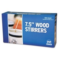 Royal Paper R825 Wood Coffee Stirrers, 7-1/2&quot; Long, Woodgrain, 500 Stirrers Per Box