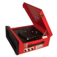 1960&#039;s / 1970&#039;s Retro Nostalgic Music Centre: Steepletone SRP1R 11 Black Music Centre Record Player / Turntable plays 33 / 45 &amp; 78&#039;s + MW / FM Radio -