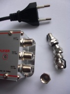 393| AMPLIFICADOR DE SE&Ntilde;AL TV, TDT, CON 3 SALIDAS - SPLITER/SPLITTER/LADRON