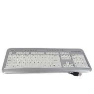 BTC 6300CL 103-Key USB Ultra Slim Luminescent MultiMedia Keyboard (Silver)