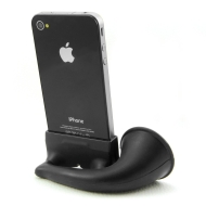 Klangtrichter, Audiotrichter, Horn, Lautsprecher, Grammophon Style, Klangverst&auml;rker Farbe Schwarz aus Silikon f&uuml;r iPhone 3G &amp; 3GS sowie 4 &amp; 4S, Aufste