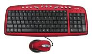 RED MULTIMEDIA KEYBOARD &amp; OPTICAL MOUSE