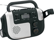 Jensen MR-720 Portable Self-Powered AM/FM/NOAA Weather Band Radio with Built-in Flashlight