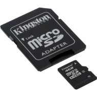 Kingston Scheda Memoria MicroSDHC da 16 GB, Class 4, Adattatore