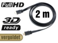 auvisio HDMI-1.4-Flachkabel High-Speed, vergoldet, 2 m, 3,7 mm flach