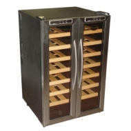 Vinotemp 32 Bottle Wine Cooler. Black cabinet with Stainless Steel door