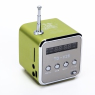 TD-V26 Haut-parleur Portable Mini et Digital avec Micro SD / TF / USB / FM - Vert