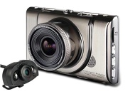 BW&reg; 3.5 Inch Display HD 720p Dual Camera (forward and rear view) Car DVR video recorder S3000L