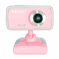 Approx APPWC02P - C&aacute;mara web USB 2.0 con micr&oacute;fono, 1.3 p&iacute;xeles, color rosa