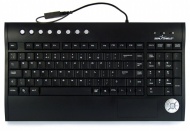 Seal Shield S103 Silver Surf USB Multimedia Keyboard - Black