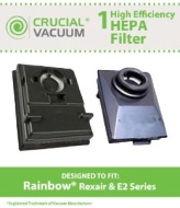 Rainbow Rexair E2 Series Washable &amp; Reusable Exhaust HEPA Filter; Compare to Part# R12179 and R12647B; Designed &amp; Engineered by Crucial Vacuum
