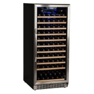 EdgeStar 121 Bottle Single Zone Built-In Wine Cooler - Stainless Steel and Black