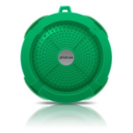 Photive Rain WaterProof Portable Bluetooth Shower speaker. Rugged Wireless Outdoor/Shower Speaker with Built in Microphone - Green