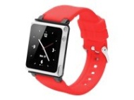 iWatchz Q Collection Cinturino per Apple iPod Nano 6 in rosso,Nanoclipz