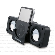 Bargaincell Black Portable Folding Stereo Speaker For Apple iPod Touch Ithouch Classic, Video, iPhone 1G 3G