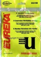 Eureka 54312 Type U Vacuum Cleaner Belts (2 Pack)