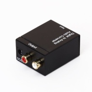 Digital Optical Coaxial Toslink to Analog RCA Audio Converter - Digital to Analogue Audio Converter - TOSlink / Coaxial to Stereo Left/Right RCA