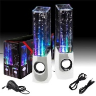 GrandGadgets&reg; Dancing Display Water Splash Speakers With MP3 Connection, Aux Connection Compatible with MP3 Players/iPods/iPads/iPhones/Smartphones/La