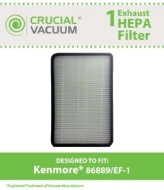 Kenmore 86889 EF-1 Exhaust HEPA Vacuum Filter; Compare to Sears Kenmore Part# 86889 (or 20-86889), 40324, EF1 &amp; Panasonic Part # MC-V194H (MCV194H)