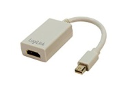 LogiLink CV0036A - Adaptador Mini DisplayPort a HDMI (apoyo Audio, VESA 1.1a)