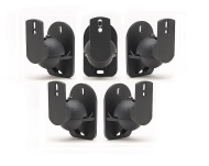 TechSol Essential TSS1-B - 4 Pack of Black Universal Speaker Wall Mount Brackets