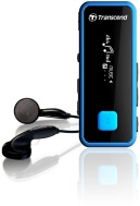 Transcend TS8GMP350B Lettore MP3 Gommato, Anti-Shock, 8 GB, Nero e Blu