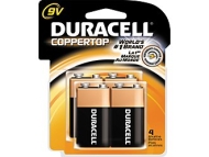 Duracell 9-Volt Alkaline Batteries, 4/Pack