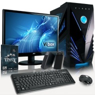 VIBOX Centre Package 4W - 4.0GHz AMD Quad-Core, Gaming PC, Multimedia, Desktop PC, Computer Full Package with 1x Top Game Bundle, Windows 8.1, 22&quot; Mon