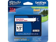 Brother&reg; TZe-232 P-Touch&reg; Label Tape, 1/2&quot; Red on White