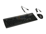 Pixxo KB-9AA1 Black 104 Normal Keys 3 Function Keys USB Wired Standard Keyboard + Optical Mouse Combo