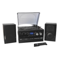 Inovalley Retro 09 - NOSTALGIA RETRO 5-IN-1 MUSIC SYSTEM WITH CD BURNER/ Vinyl to CD, CD to CD, Cassette to CD, Radio to CD &amp; Aux to CD! (Record your