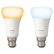 Philips Hue White Ambiance Wireless Lighting LED Light Bulb, 9.5W A60 B22 Bulb, Pack of 2