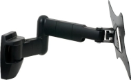 Black Double Arm, Tilt &amp; Swivel LCD TV Wall Arm for up to 32&quot; Flat Screens