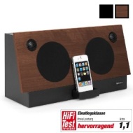 Base Dock Auna para iPhone-iPod - dise&ntilde;o madera, 600W