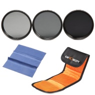 K&amp;F Concept 49mm Neutral Density ND2 ND4 ND8 Lens Filter Set for Sony NEX5 NEX7 A3000 + Microfiber Lens Cleaning Cloth + 3 Slot Filter Pouch