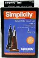Simplicity Type A HEPA Vacuum Cleaner Bags 6 Pack