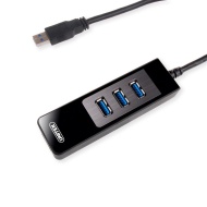 UNITEK USB 3.0 Hub 4 port Compact hub with a Built-in 1ft USB 3.0 Cable for Laptops, Ultrabooks and Tablet PCs with USB Ports, bus-powered required no