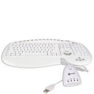 Macally rfKEY 108-Key Extended Wireless Multimedia Keyboard for Mac w/Built-in Scroll Wheel (Ice White)