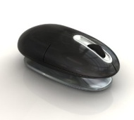 Smartfish Technologies M2218B Whirl Desktop Laser Mouse with Anti-Gravity Comfort Pivot (Black)