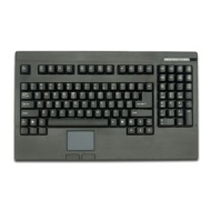 SolidTek KB-730BU Black USB fullsize Keyboard with Touchpad built in as mouse, ACK-730 Touch pad with scroll function