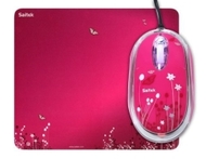 Saitek 109537 Expression Mouse &amp; MAT Bright PINK Butterfly