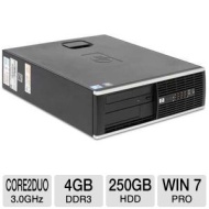 HP 8000 Elite Desktop PC - Intel Core 2 Duo E8400 3.00GHz, 4GB DDR3, 250GB HDD, DVD-ROM, Keyboard/Mouse, Windows 7 Professional 64-bit (Off Lease) &nbsp;RB