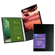 Itoya Art Profolio Advantage, Bound Portfolio with Crystal Clear PolyGlass Pages for 8&quot; x 10&quot;, 24 Pages Per Book, Holds 48 Photos